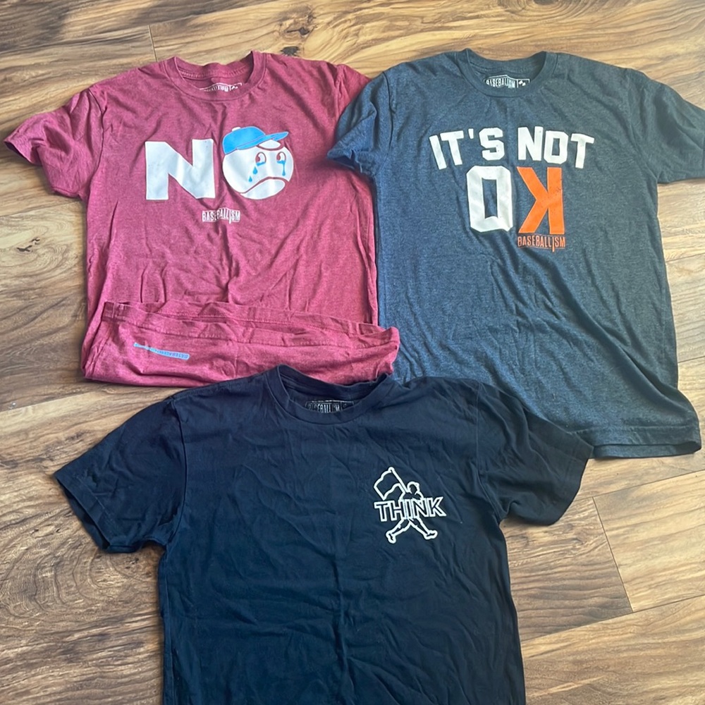 Lot 3 Baseballism t shirts